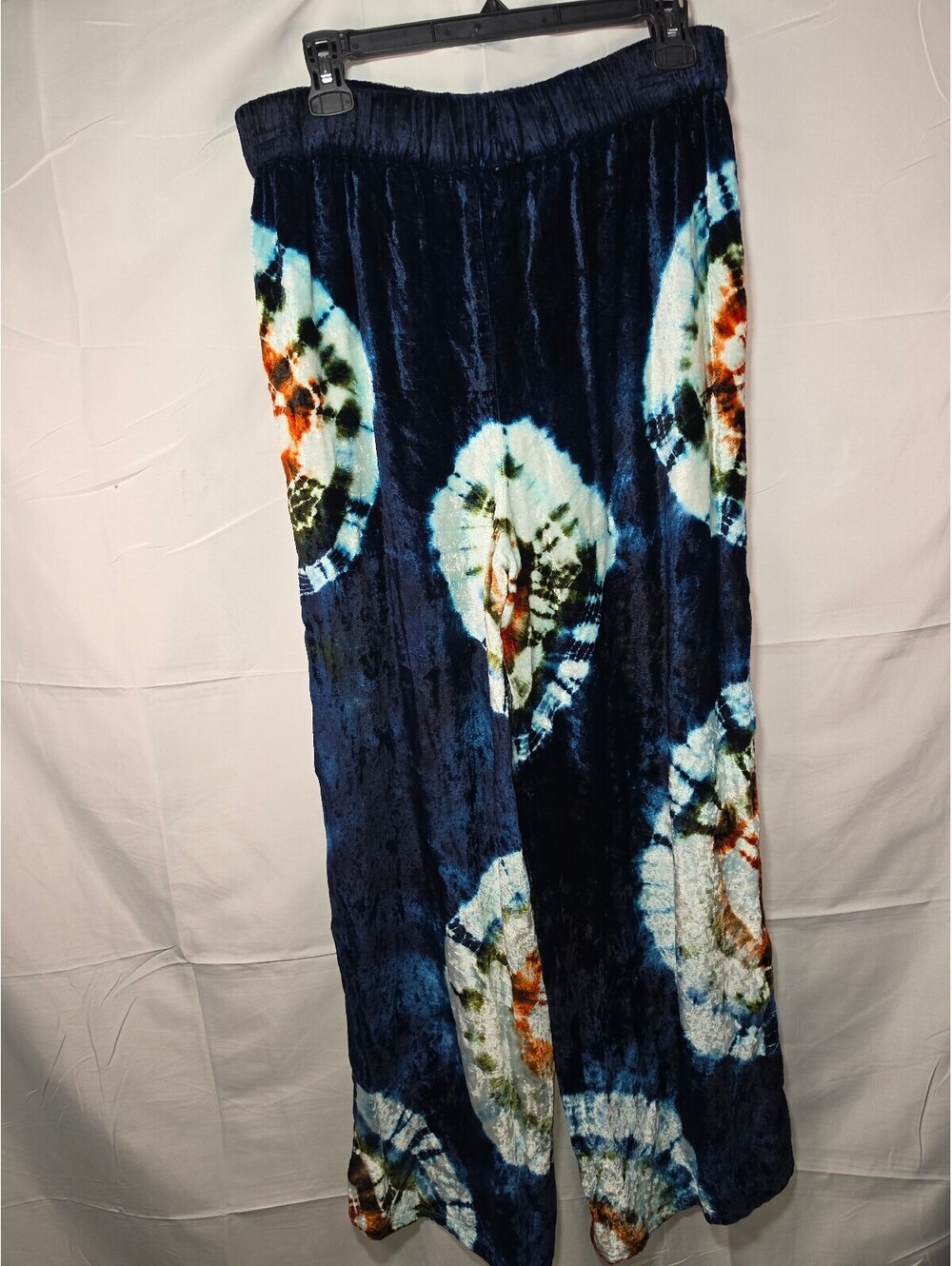 Earthbound Trading Co. Tie-Dye Velvet Wide Leg Pants Size M